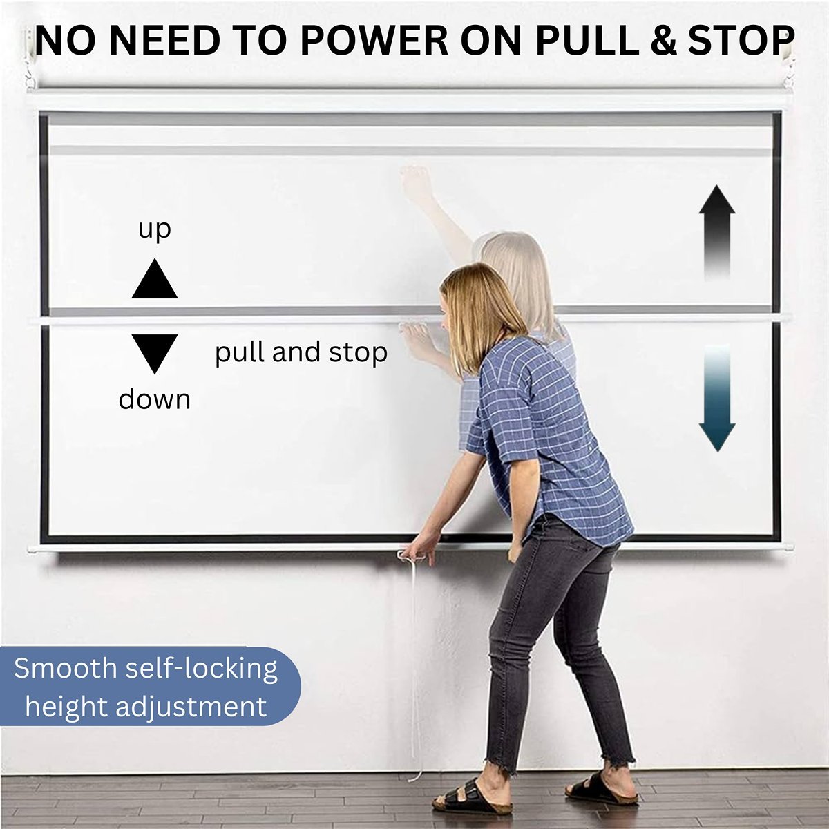 NP Tech| Nptech 100-inch (7ft x 5ft) Imported Insta-lock Projector ...