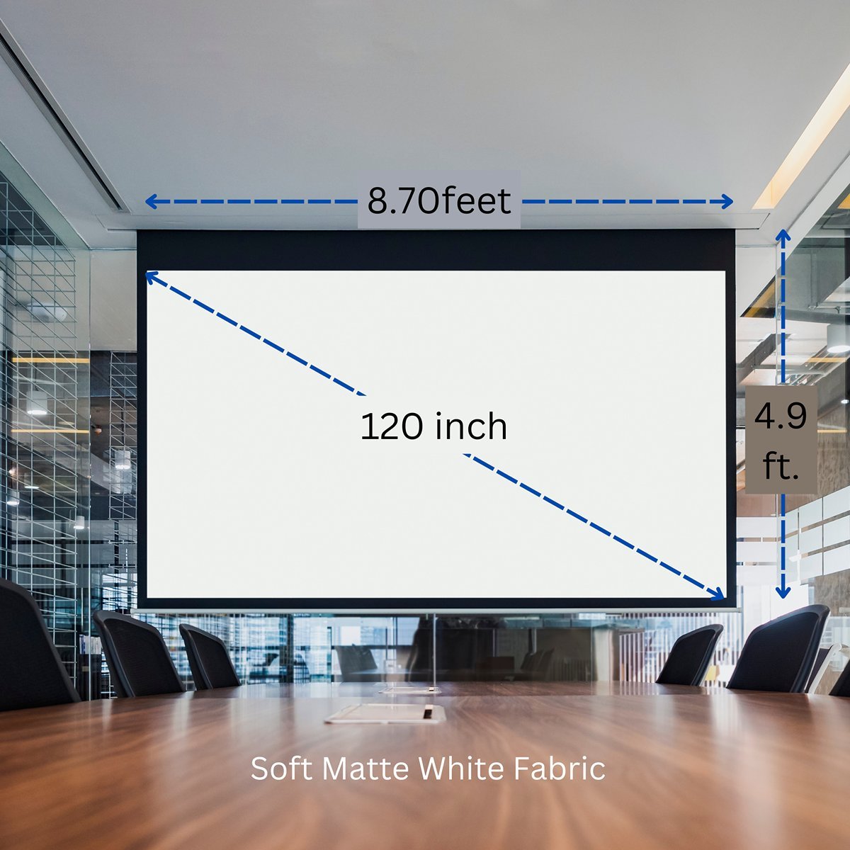NP Tech| Nptech 120-inch Diagonal (8.7ft X 4.9ft) 16:9 Tab Tension In ...