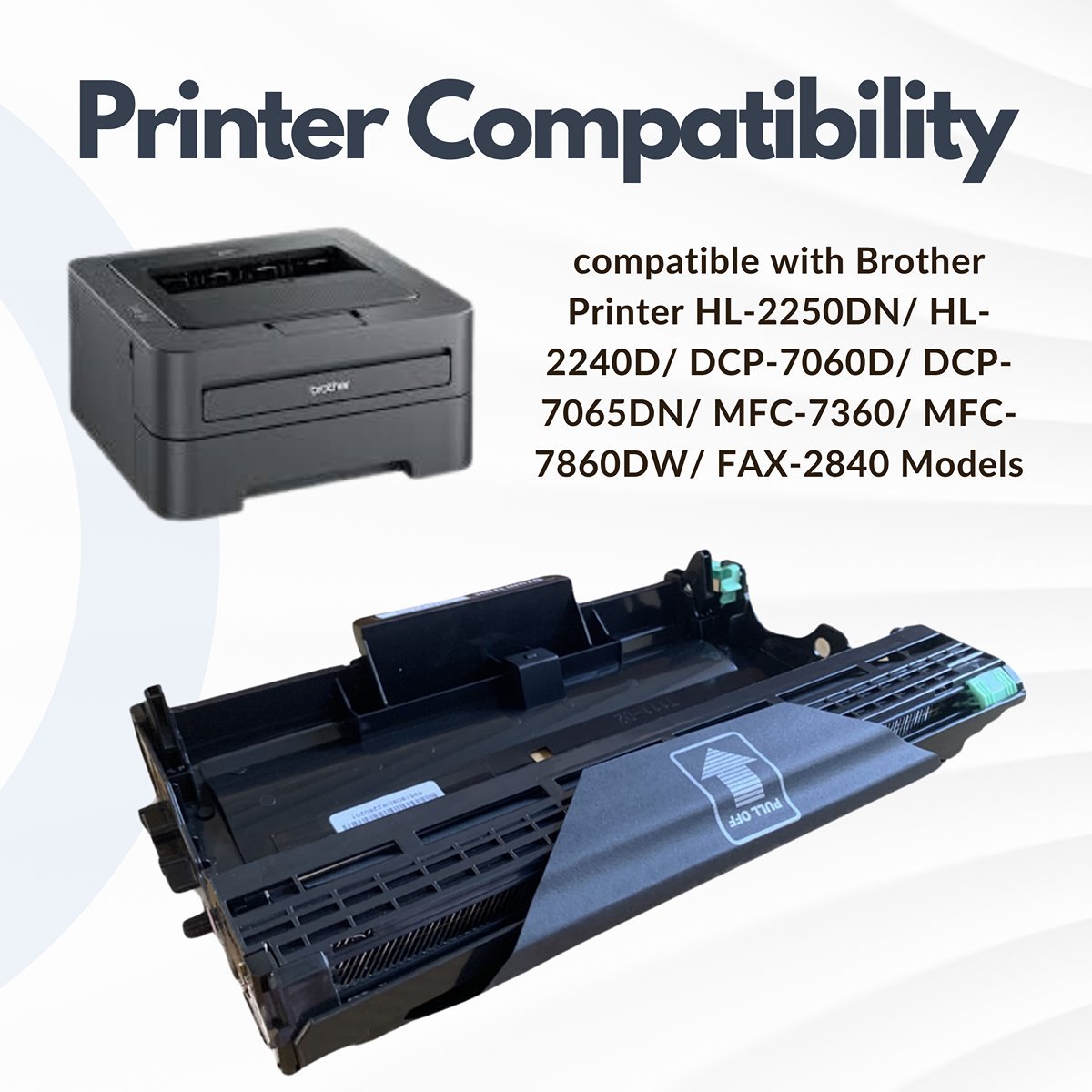 2 Tamburi Compatibili DR2200 Per Stampanti Brother, Rendimento 12000 Pagine, Garanzia 24 Mesi (Sostituzione Brother DR2200)